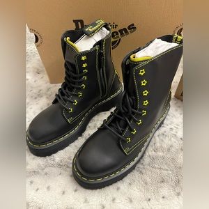 DR. MARTENS JADON II BOOT NEON STAR LEATHER PLATFORMS MSRP$270 RARE FIND